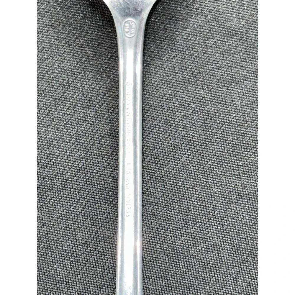 4 Simon L & George H Rogers Co Stainless Oneida Iced Teaspoons Homestead Long